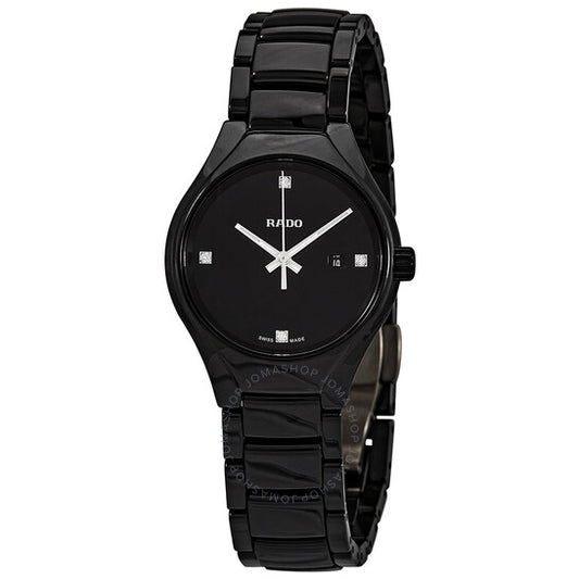 Rado, True Black Diamond Dial Ladies Watch