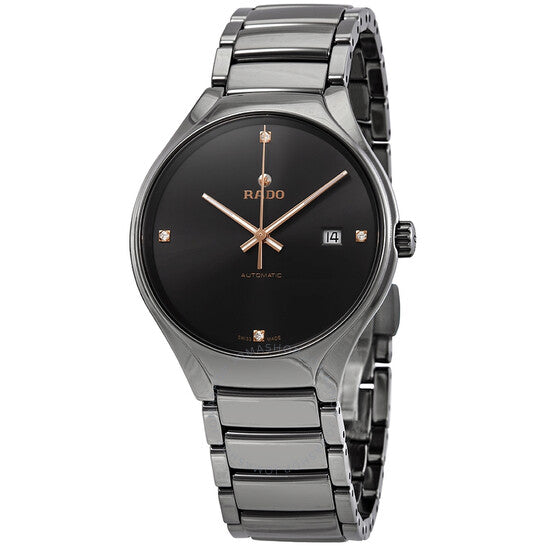 Rado, True Grey Diamond Dial Automatic Men's Ceramic Watch