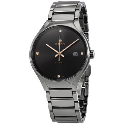 Rado, True Grey Diamond Dial Automatic Men's Ceramic Watch