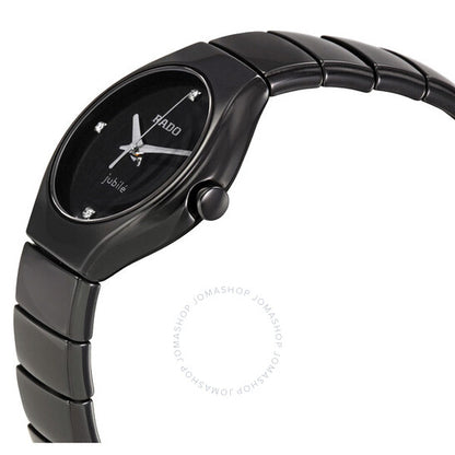 Rado, True Jubile Black Dial Ceramic Ladies Watch