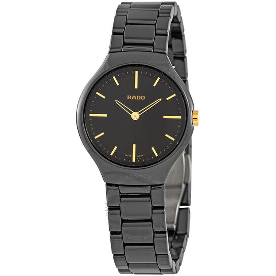 Rado, True Quartz Black Dial Ladies Watch