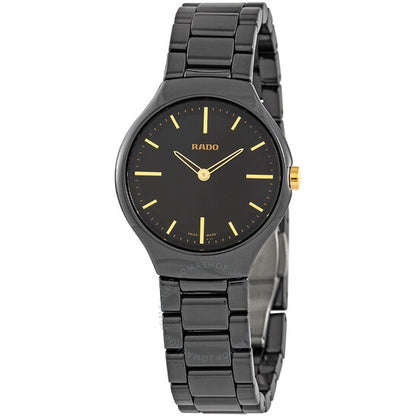 Rado, True Quartz Black Dial Ladies Watch