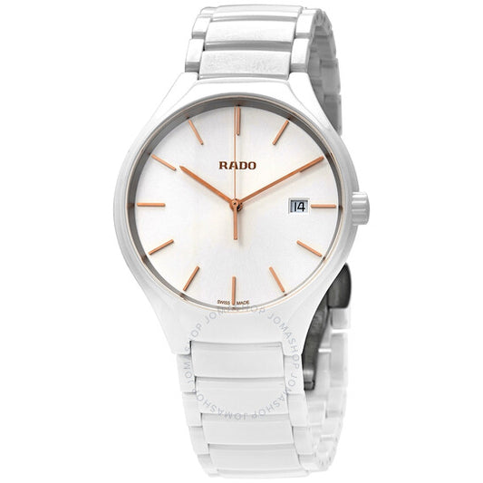 Rado, True Quartz White Dial White Ceramos Men's Watch