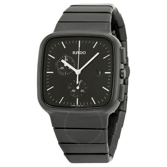 Rado, True R5.5 Black Dial Chronograph Ceramic Men's Watch