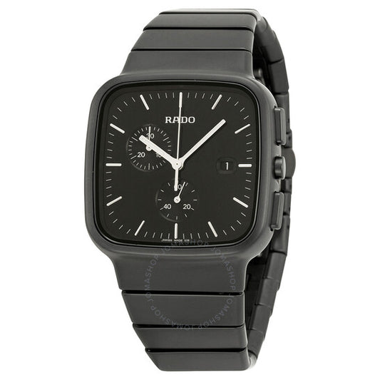 Rado, True R5.5 Black Dial Chronograph Ceramic Men's Watch