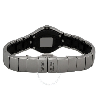 رادو، ساعة نسائية من السيراميك البلاتيني بمينا فضي حقيقي