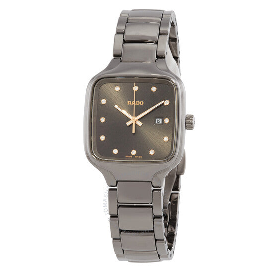 Rado, True Square Quartz Diamond Grey Dial Ladies Watch
