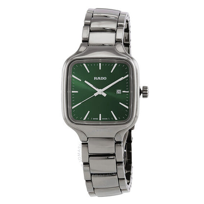 Rado, True Square Quartz Green Dial Ladies Watch