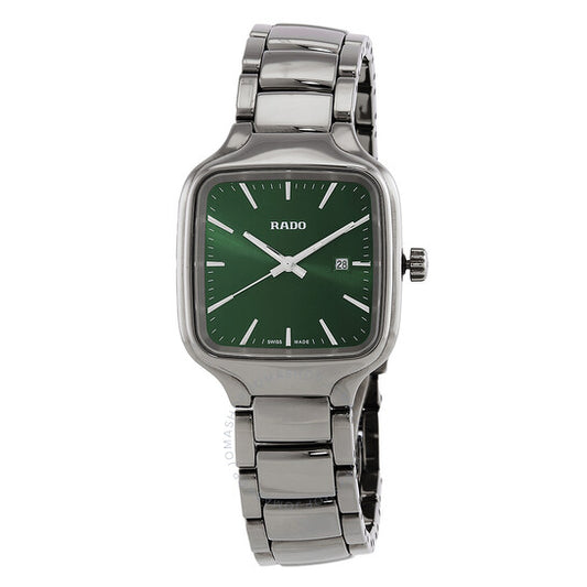 Rado, True Square Quartz Green Dial Ladies Watch