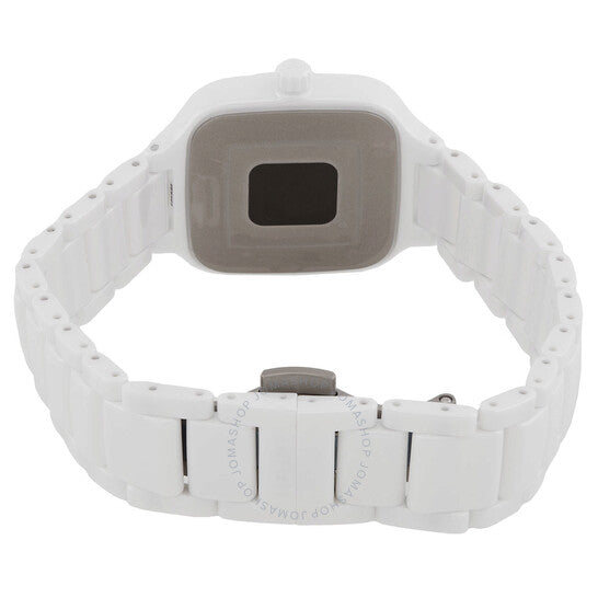 ساعة رادو، كوارتز مربعة حقيقية، مينا بيضاء، نسائية