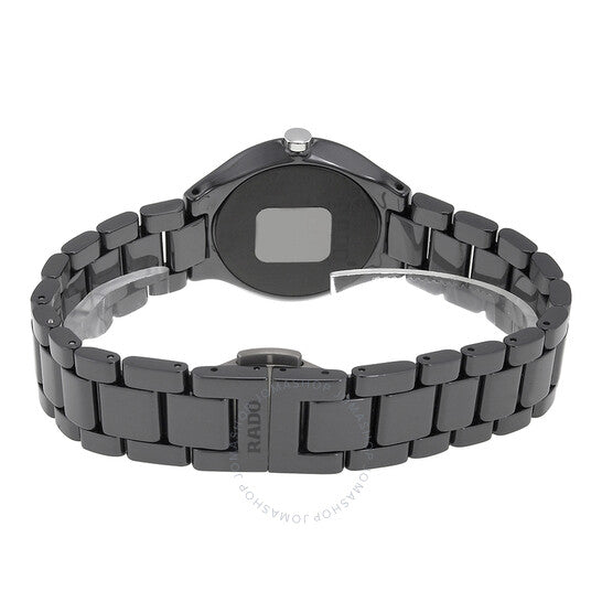 Rado, True Thinline Black Dial Black Ceramic Ladies Watch