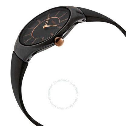 Rado, True Thinline Black Diamond Dial Ladies Watch