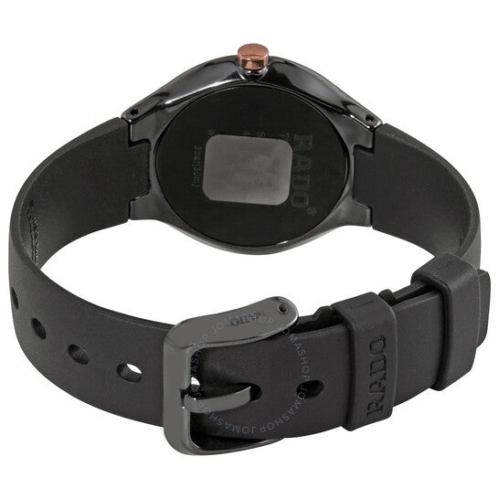 Rado, True Thinline Black Diamond Dial Ladies Watch