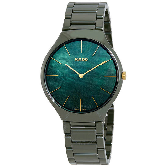 Rado, True Thinline Green Mother of Pearl Dail Men's Watch
