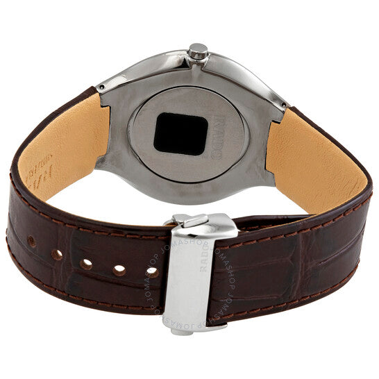 Rado, True Thinline Silver Dial Brown Leather Men's Watch