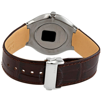 Rado, True Thinline Silver Dial Brown Leather Men's Watch