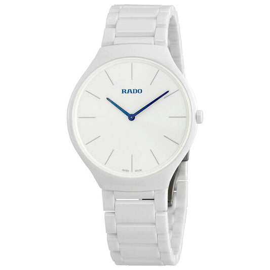 Rado, True White Dial White Ceramic Ladies Watch