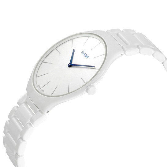 Rado, True White Dial White Ceramic Ladies Watch