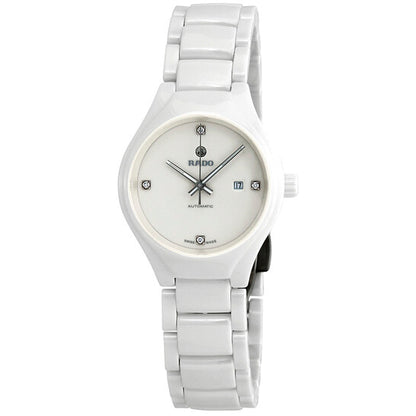 Rado, True White Diamond Dial Ladies Ceramic Watch