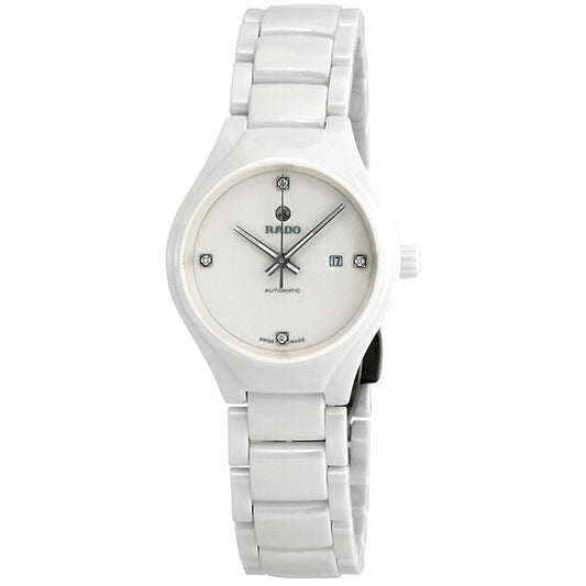 Rado, True White Diamond Dial Ladies Ceramic Watch