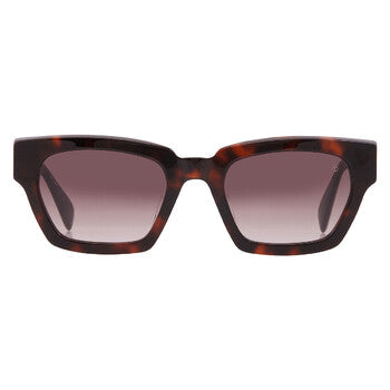 Brown Gradient Square Ladies Sunglasses
