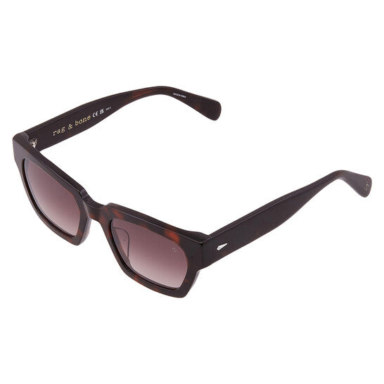 Brown Gradient Square Ladies Sunglasses
