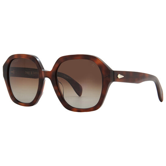 Rag & Bone Brown Gradient Square Ladies Sunglasses