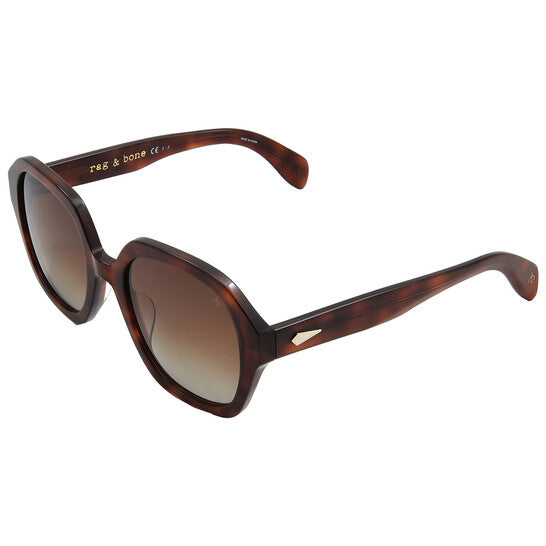 Rag & Bone Brown Gradient Square Ladies Sunglasses