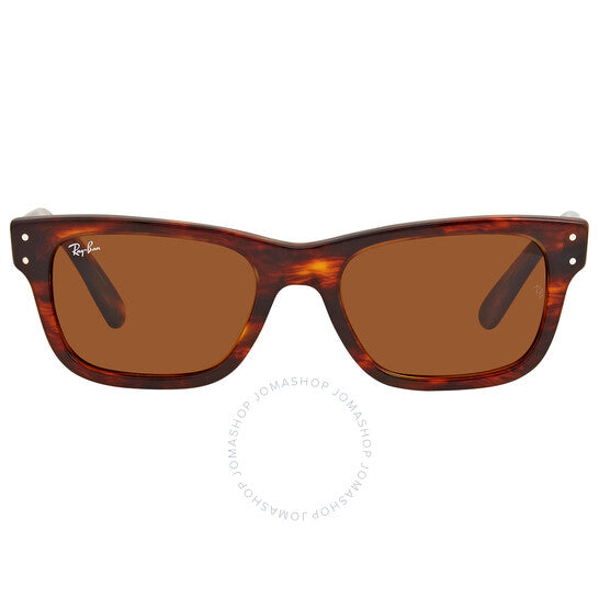 نظارات شمسية رجالية مستطيلة من راي بان، لون بني، من بوربانك