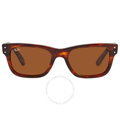 نظارات شمسية رجالية مستطيلة من راي بان، لون بني، من بوربانك