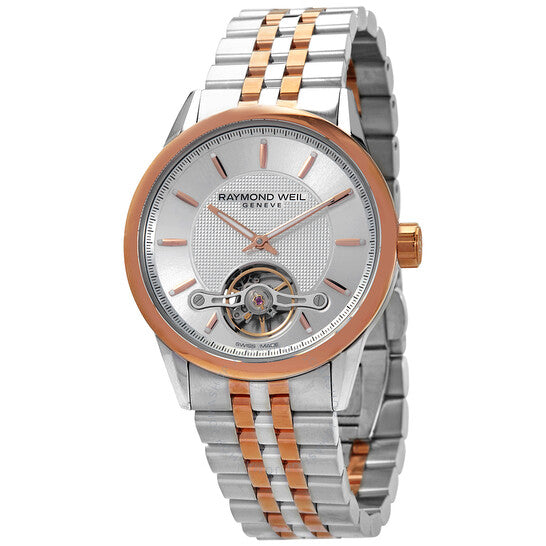 Raymond Weil, Automatic Silver Dial Men's Two-tone Watch