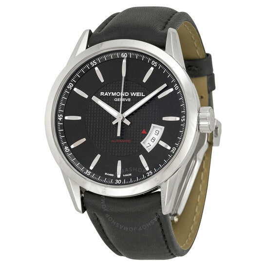 Raymond Weil, Freelancer Automatic Black Dial Black Leather Men's Watch