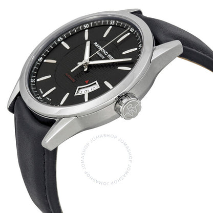 Raymond Weil, Freelancer Automatic Black Dial Black Leather Men's Watch