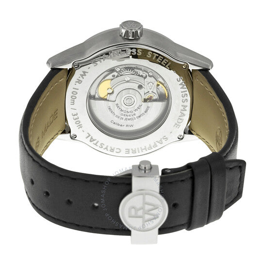 Raymond Weil, Freelancer Automatic Black Dial Black Leather Men's Watch