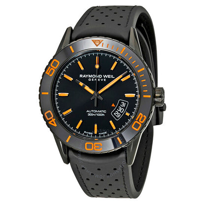 ساعة ريموند ويل فريلانسر أوتوماتيكية للرجال بمينا أسود