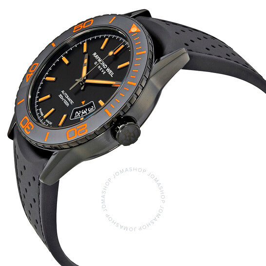 ساعة ريموند ويل فريلانسر أوتوماتيكية للرجال بمينا أسود