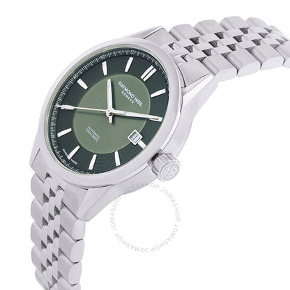 ساعة ريموند ويل فريلانسر أوتوماتيكية للرجال بمينا أخضر