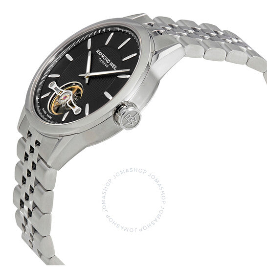 ساعة ريموند ويل فريلانسر أوتوماتيكية للرجال بمينا أسود