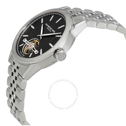 ساعة ريموند ويل فريلانسر أوتوماتيكية للرجال بمينا أسود