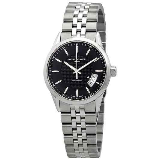 Raymond Weil, Freelancer Black Dial Stainless Steel Men's Watch