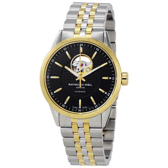 Raymond Weil, Freelancer Black Dial Two-tone Men's Watch