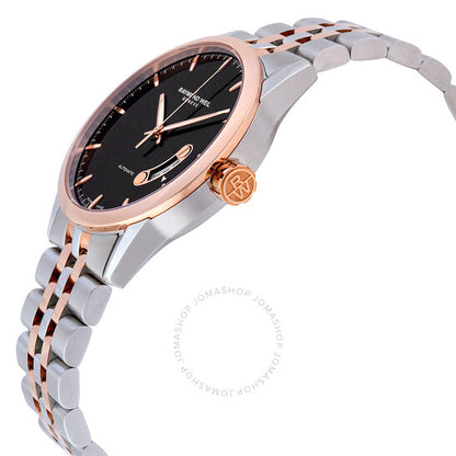 ساعة ريموند ويل فريلانسر للرجال بمينا أسود ودرجتي لون