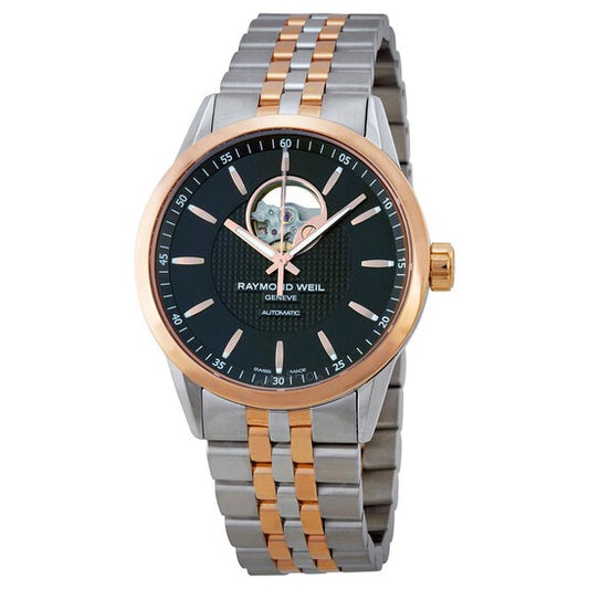 Raymond Weil, Freelancer Black Dial Two-tone Men's Watch