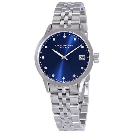 Raymond Weil, Freelancer Blue Dial Diamond Ladies Watch
