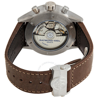 ساعة ريموند ويل فريلانسر كرونوغراف أوتوماتيكية للرجال بمينا أسود