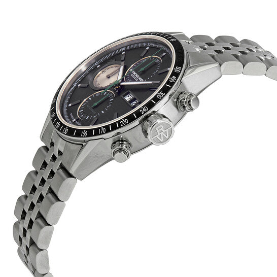 ساعة ريموند ويل فريلانسر كرونوغراف أوتوماتيكية للرجال بمينا أسود