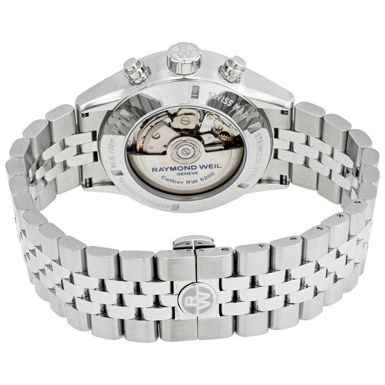 ساعة ريموند ويل فريلانسر كرونوغراف أوتوماتيكية للرجال بمينا أسود