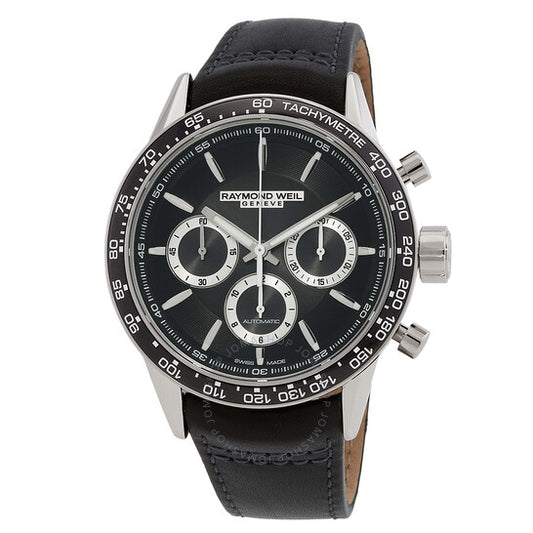 Raymond Weil, Freelancer Chronograph Automatic Black Dial Men's Watch