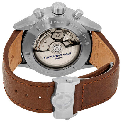 ساعة ريموند ويل فريلانسر كرونوغراف أوتوماتيكية للرجال بمينا أزرق