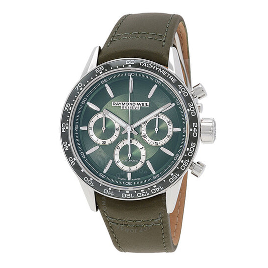 Raymond Weil, Freelancer Chronograph Automatic Green Dial Men's Watch